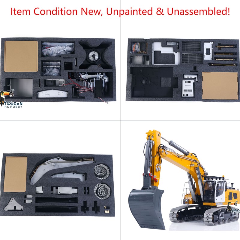 Rc Hobby Kit - LESU LR956 حفار هيدروليكي يعمل بالتحكم
