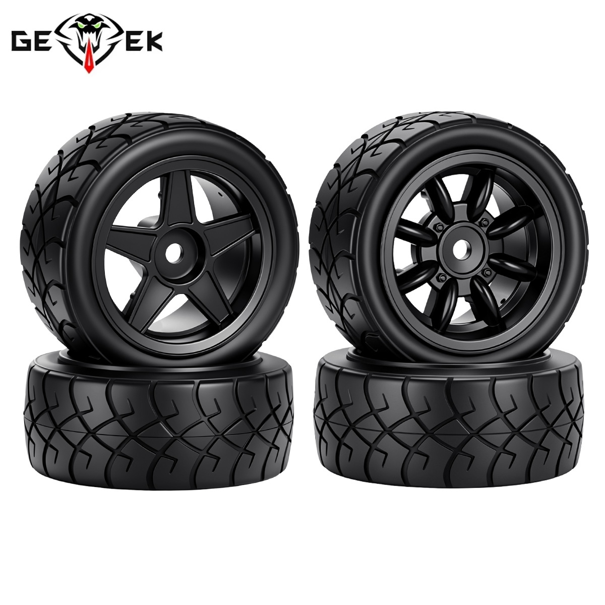 Wheel Rim Rc - عجلات بلاستيكية بإطارات مطاطية مقاس 57