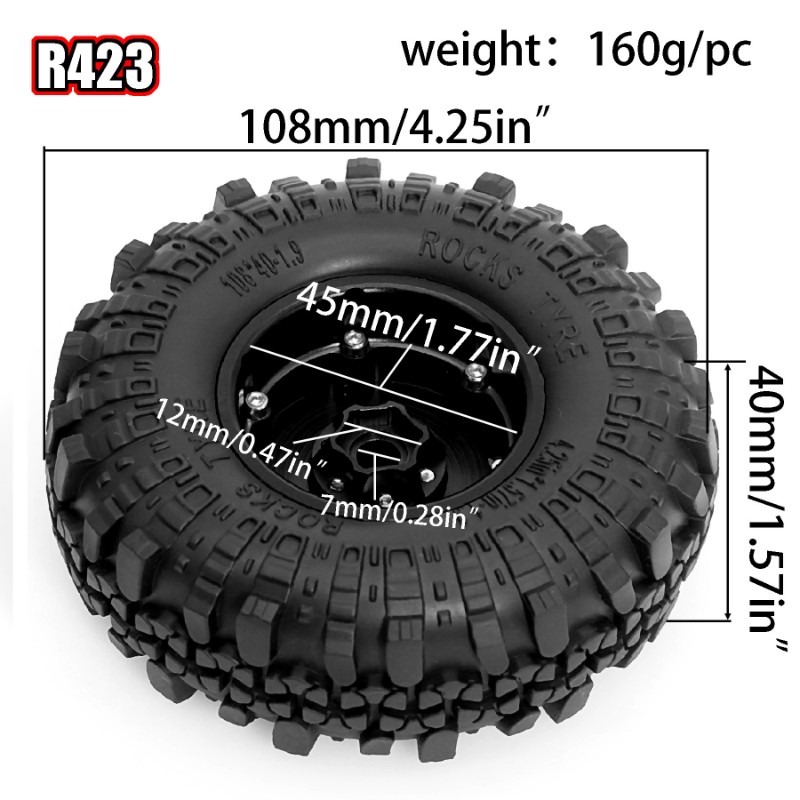 B05C-4PCS Beadlock عجلة حافة ا - مراجعة Wheel Rim Rc وسعره