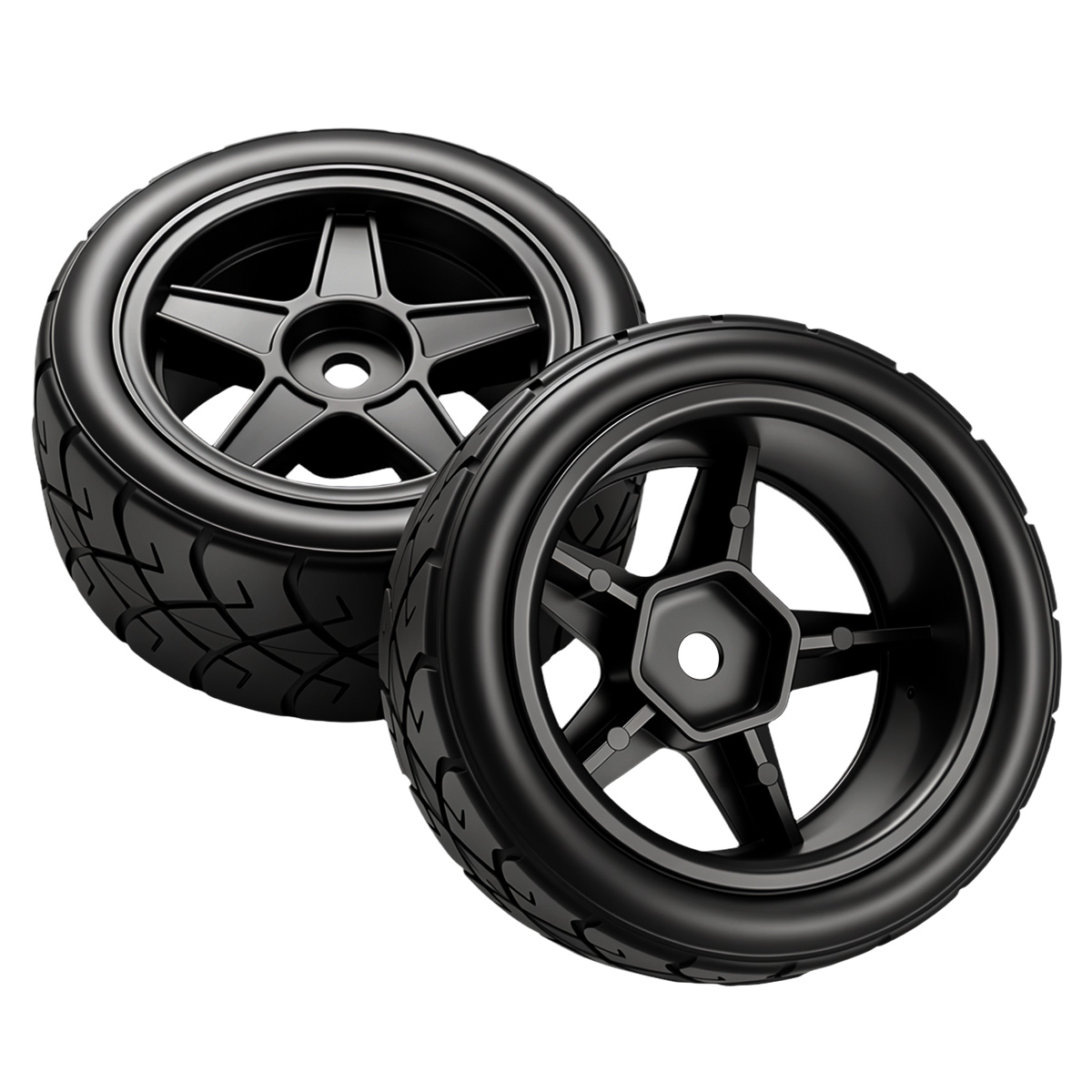 عجلات بلاستيكية بإطارات مطاطية - مراجعة Wheel Rim Rc وسعره