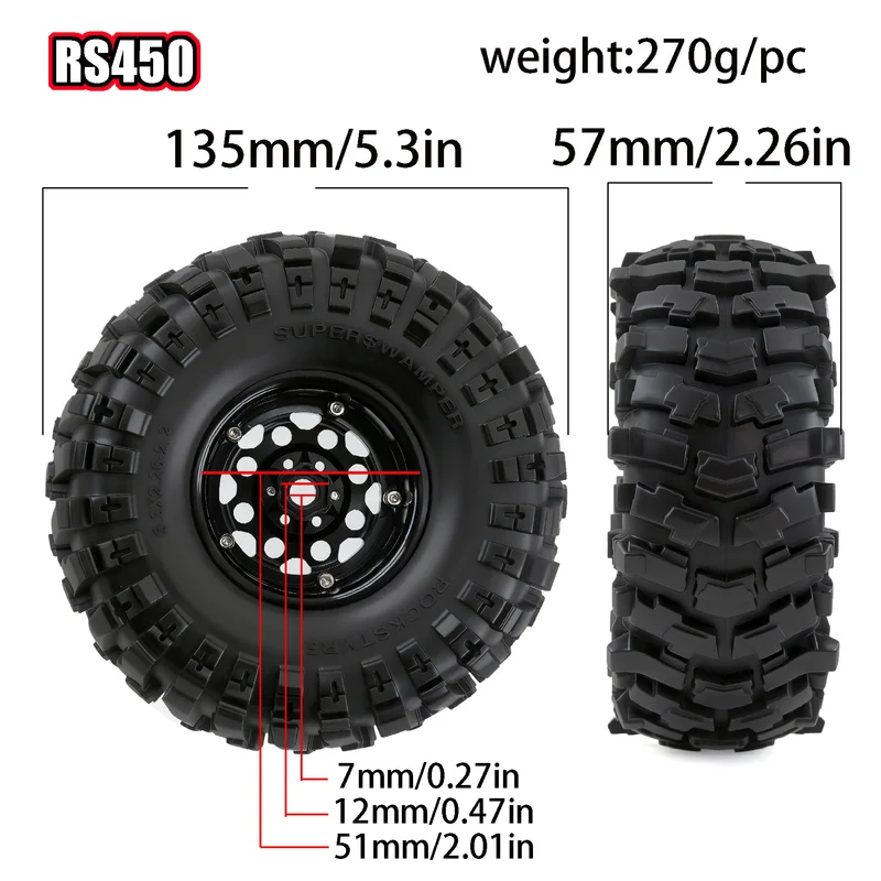 4 قطع إطارات وعجلات RC Crawler - مراجعة Wheel Rim Rc وسعره