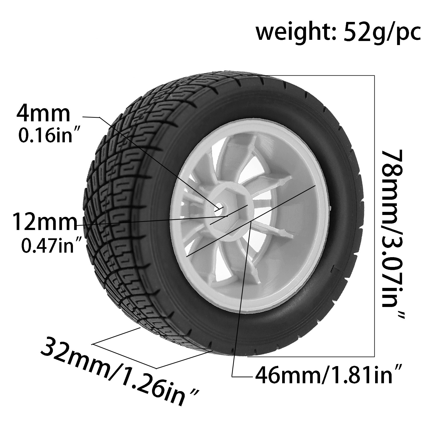 إطارات مطاطية وعجلات بقطر 78 م - مراجعة Wheel Rim Rc وسعره